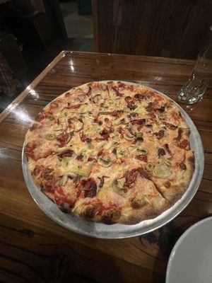 Veggie Pie + vegan cheese   at Zeoli's Italian in Clawson