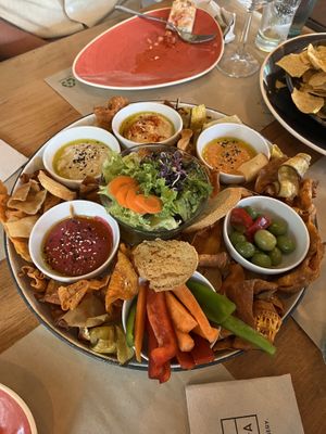 Mezze platter   at Sa Garrofa in Begur