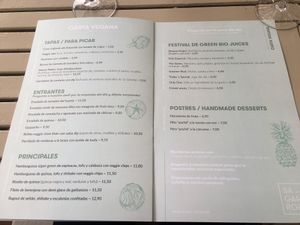 Vegan menu  at Sa Garrofa in Begur