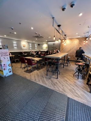 Inside seating at Pret A Manger - Buckingham Palace in South West London