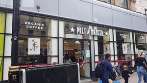 Outside at Pret A Manger - Victoria Station in South West London