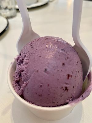 Vegan blueberry ice cream   at Manzanita Market in Taos
