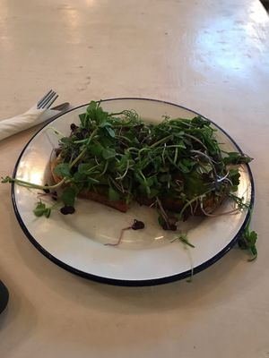 $6 piece of toast. at Manzanita Market in Taos