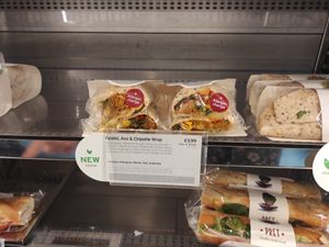 Vegan wraps at Pret A Manger - Great Marlborough St in London