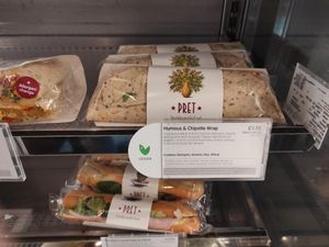 Vegan wrap at Pret A Manger - Great Marlborough St in London