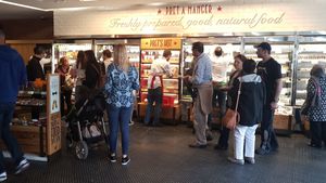 Sandwiches and things at Pret A Manger - South Kensington Tube in South West London