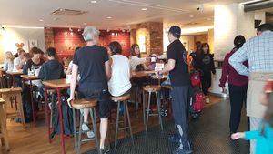 Lots of seating at Pret A Manger - South Kensington Tube in South West London