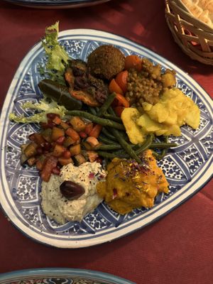 Vegan mezze starters  at Frary's in Venice