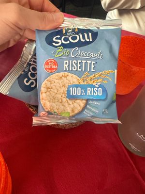 Gluten free/vegan rice crackers substituted for the pita at Frary's in Venice