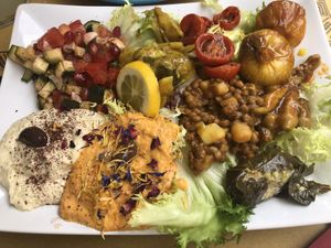 Vegan mixed entree  at Frary's in Venice