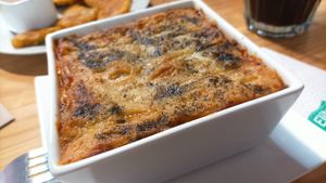 Lasagna at Namaste Coffee in Lima