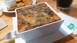 Lasagna at Namaste Coffee in Lima