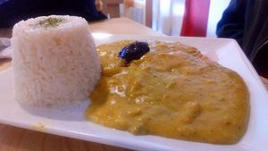 Ají de "no gallina" at Namaste Coffee in Lima