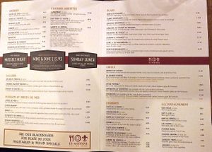 The Menu (August 2018) at Le Mistral in Wirksworth