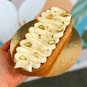 Pistachio tarte  at Amour Patisserie Vegetale in Nice