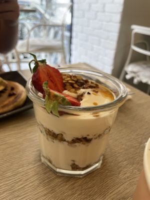 Granola with yogurt   at Amour Patisserie Vegetale in Nice
