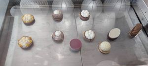 Sweets in the window at Amour Patisserie Vegetale in Nice