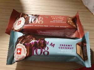 Delicious chocolate bars at Amour Patisserie Vegetale in Nice