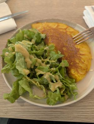 Omelette at Amour Patisserie Vegetale in Nice