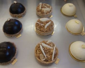 Some of the sweet treats available at Amour. at Amour Patisserie Vegetale in Nice