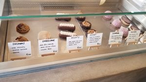 Desert options at Amour Patisserie Vegetale in Nice