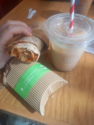 Wrap and Chai Latte at Pret A Manger - Praed St in West London
