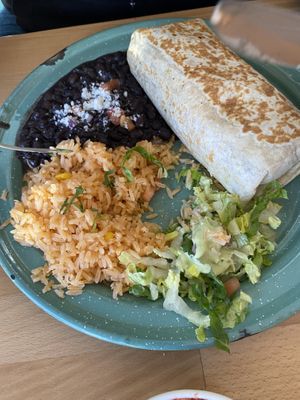 Burrito - comes with beans, rice and salad #Veganuary at Tacotarian - Southwest LV in Las Vegas