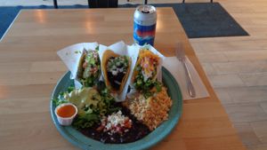 Taco platter at Tacotarian - Southwest LV in Las Vegas