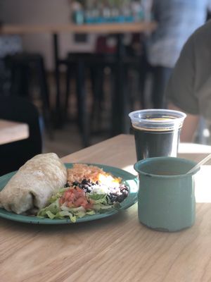 burrito and delicious soup 😍❤️ at Tacotarian - Southwest LV in Las Vegas