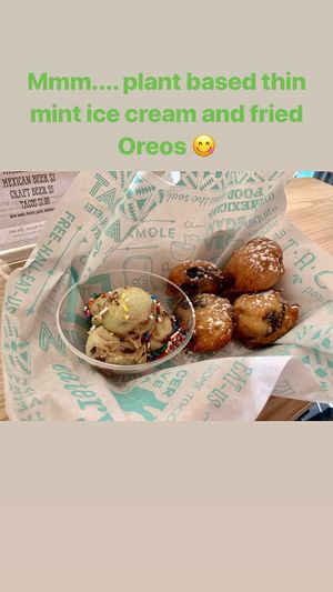 Fried Oreos and Thin mint ice cream at Tacotarian - Southwest LV in Las Vegas