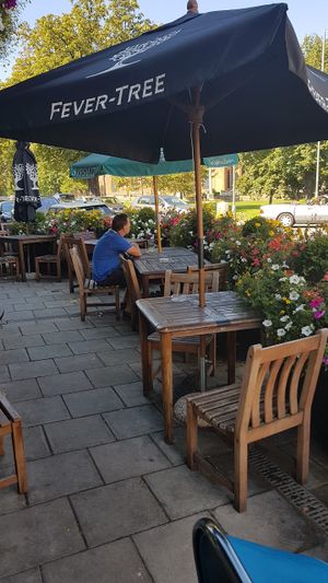 Outside at Botanist on the Green in South West London