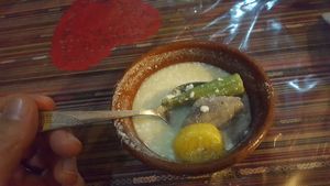 Coconut soup at Authenic Flavors in San Ignacio