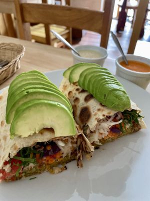 Durum falafel  at Green Falafel in Cusco