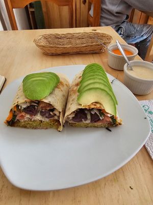 Vegan durum at Green Falafel in Cusco