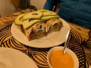 Vegan durum mega at Green Falafel in Cusco