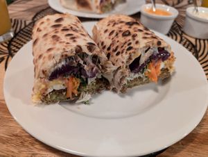 Durum mega (veggie) at Green Falafel in Cusco