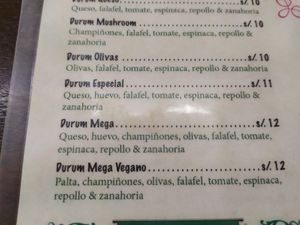  at Green Falafel in Cusco