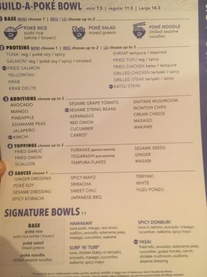 Menu  at Bento - South Side in Jacksonville