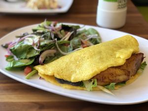 Vegan cachapas at Pica Pica Arepa Kitchen in San Francisco