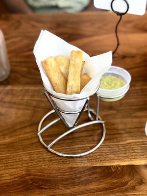 Yucca fries.  at Pica Pica Arepa Kitchen in San Francisco