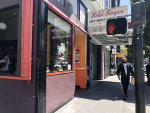 Outside.  at Pica Pica Arepa Kitchen in San Francisco