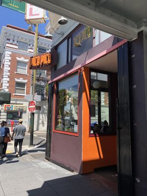 Outside.  at Pica Pica Arepa Kitchen in San Francisco