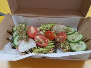 Smashed Avo Toast w/ Feta at SolBowl in Parramatta