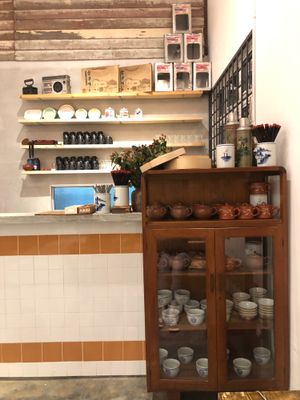 A little corner to display some old collection  at Kuchabe 古早味 in Malacca