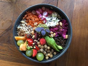 Buddha bowl at L'artigiana in Corsica