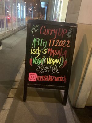 Restaurant going vegetarian as of Jan’22 #Veganuary at Masala in Zurich