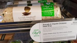 Avocado & chickpea wrap at Pret A Manger - Fulham Palace in South West London