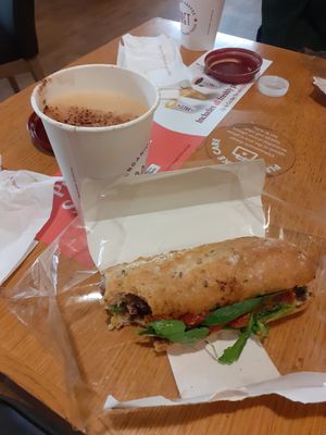 Vegan sandwich at Pret A Manger - Battersea in South West London