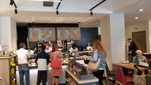 The counter at Pret A Manger - Battersea in South West London