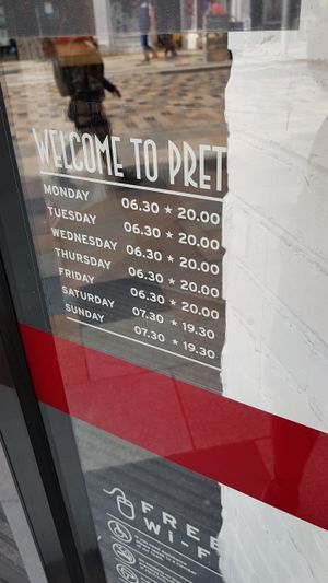 Opening times at Pret A Manger - Battersea in South West London